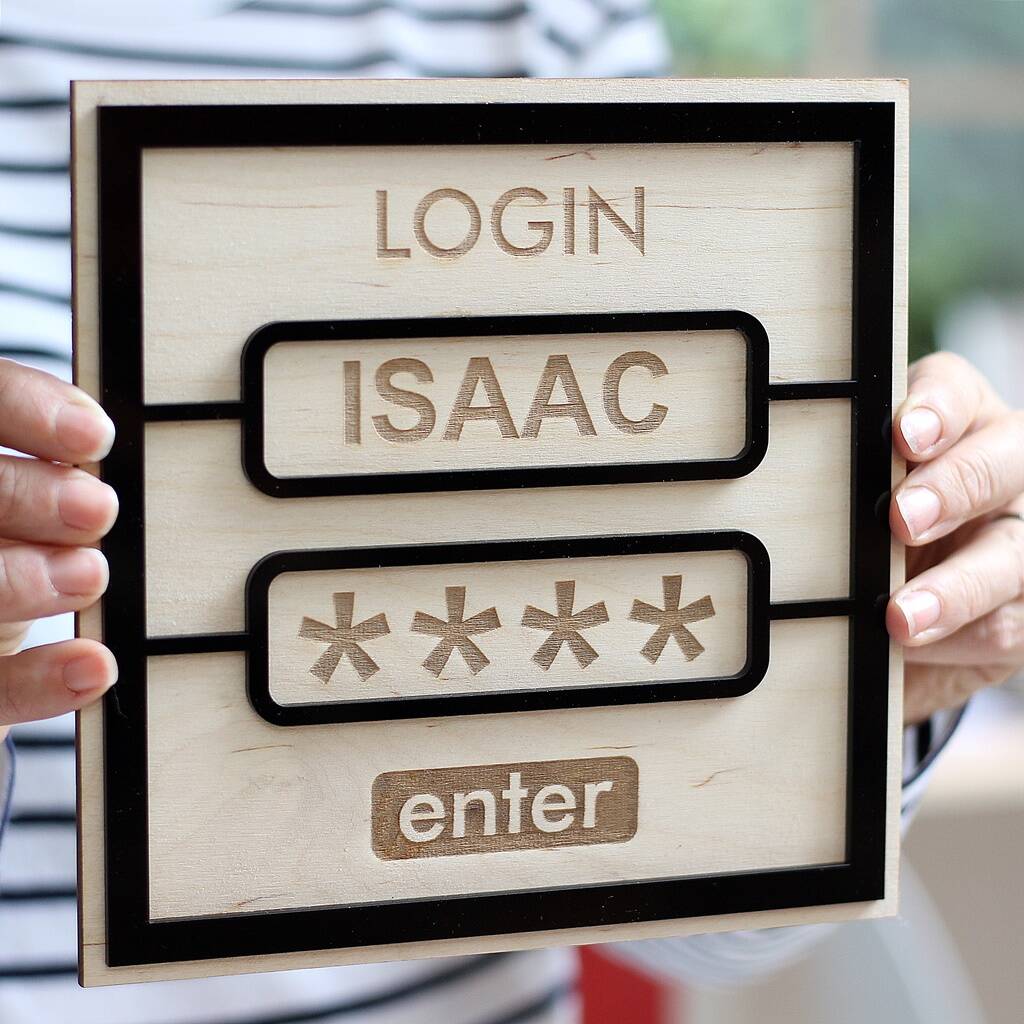 Personalised Child's Login Bedroom Sign